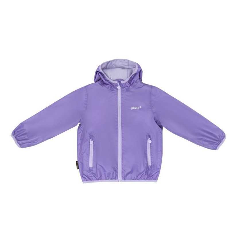 Gelert Kids' Reversible Windproof Long Sleeve Waterproof Jacket Lilac
