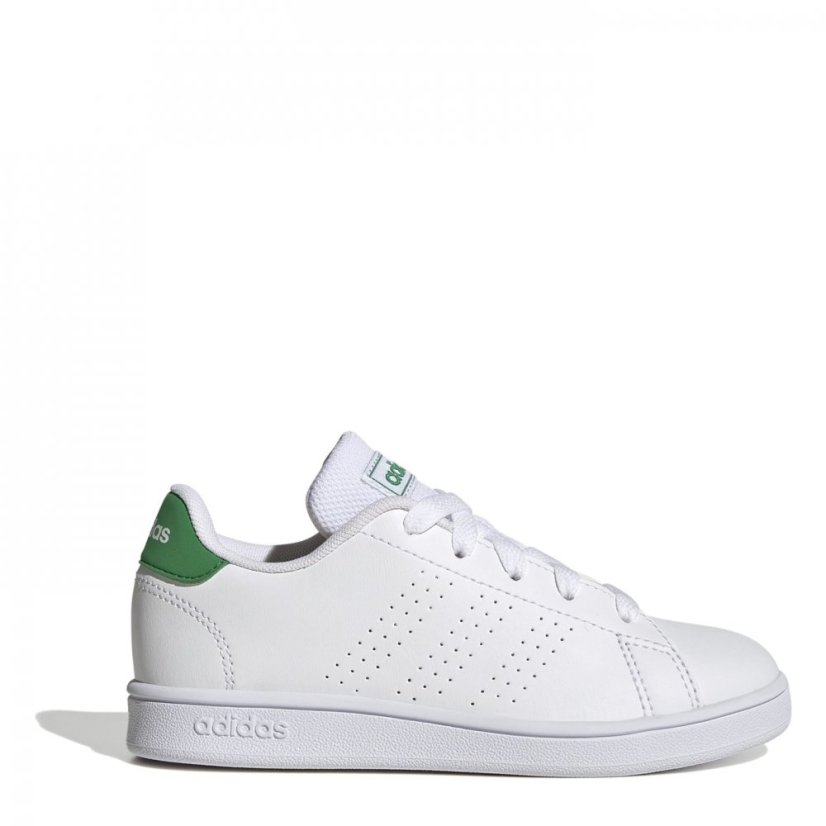 adidas Advantage Lifestyle Trainers Juniors White/ Green