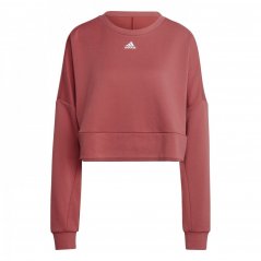 adidas Aeroready Studio Loose Sweatshirt Womens Red