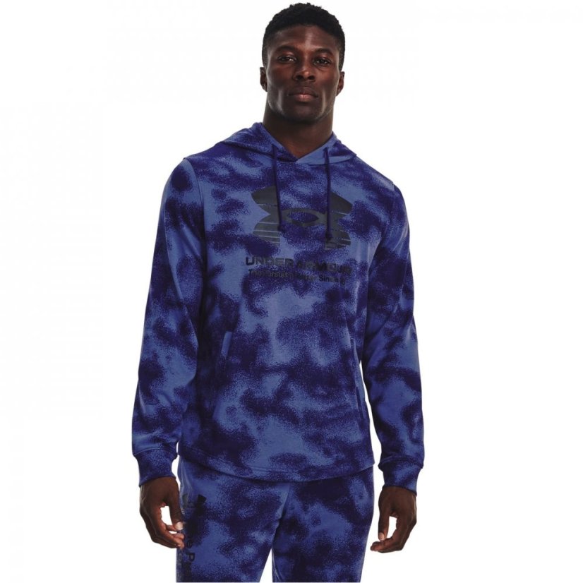 Under Armour Armour Rival Novelty Hoodie Mens Blue