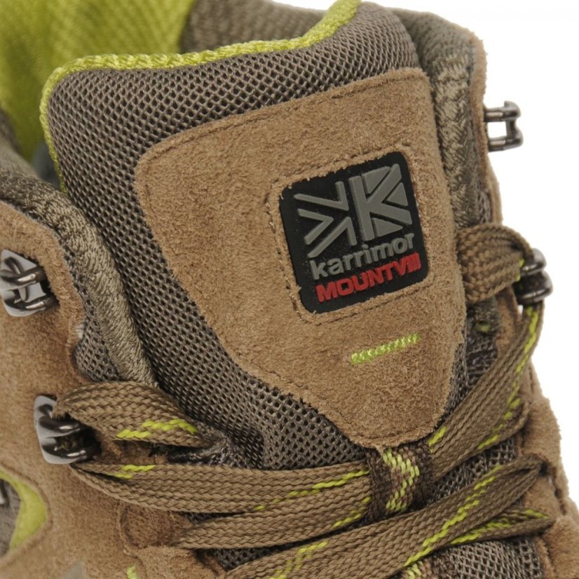 Karrimor Mount Mid Ladies Waterproof Walking Boots Taupe/Green