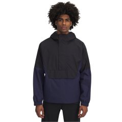 Under Armour Men's Cloudstrike Waterproof Half-Zip Packable Rain Anorak Black