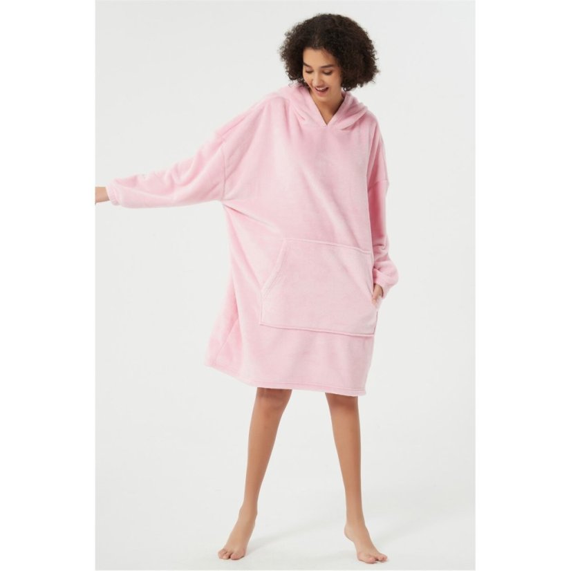 Linea Plain Snuggle Hoodie Pink