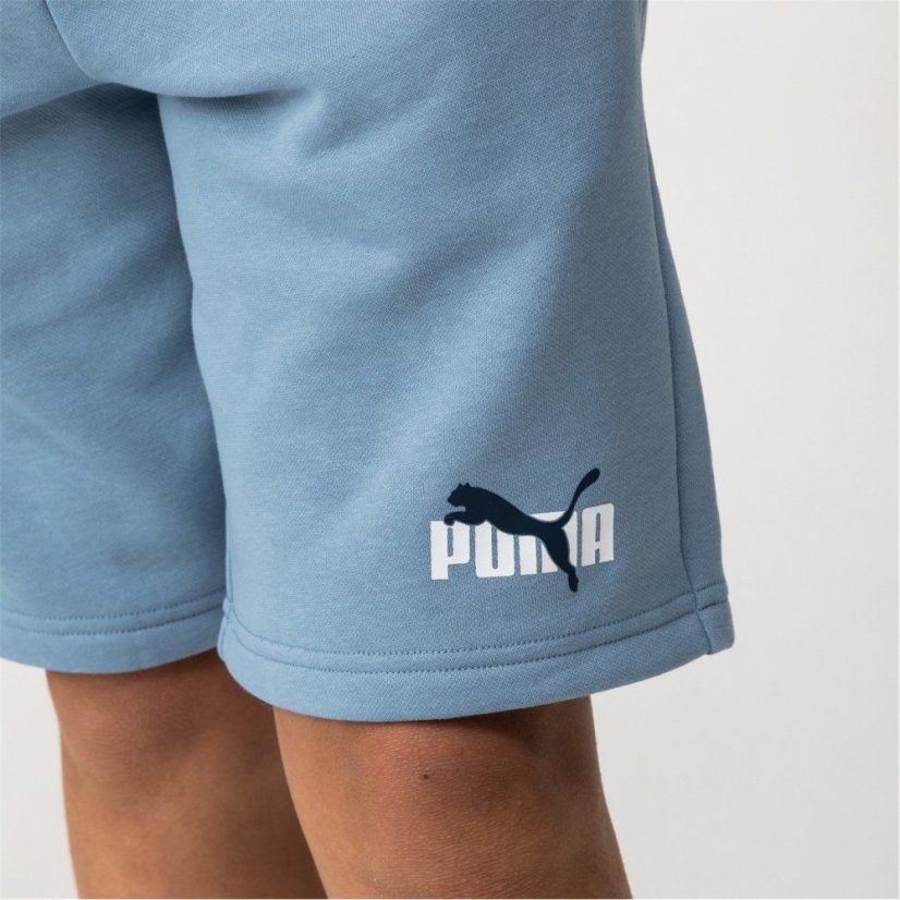 Puma Essentials Logo Fleece Shorts Boys Zen Blue