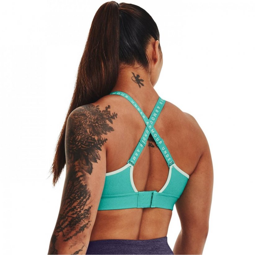 Under Armour Armour Infinity Mid Heather Cover Sports Bra Neptune