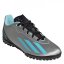 adidas X Crazyfast Club Junior Astro Turf Football Boots Silver/Blue/Blk