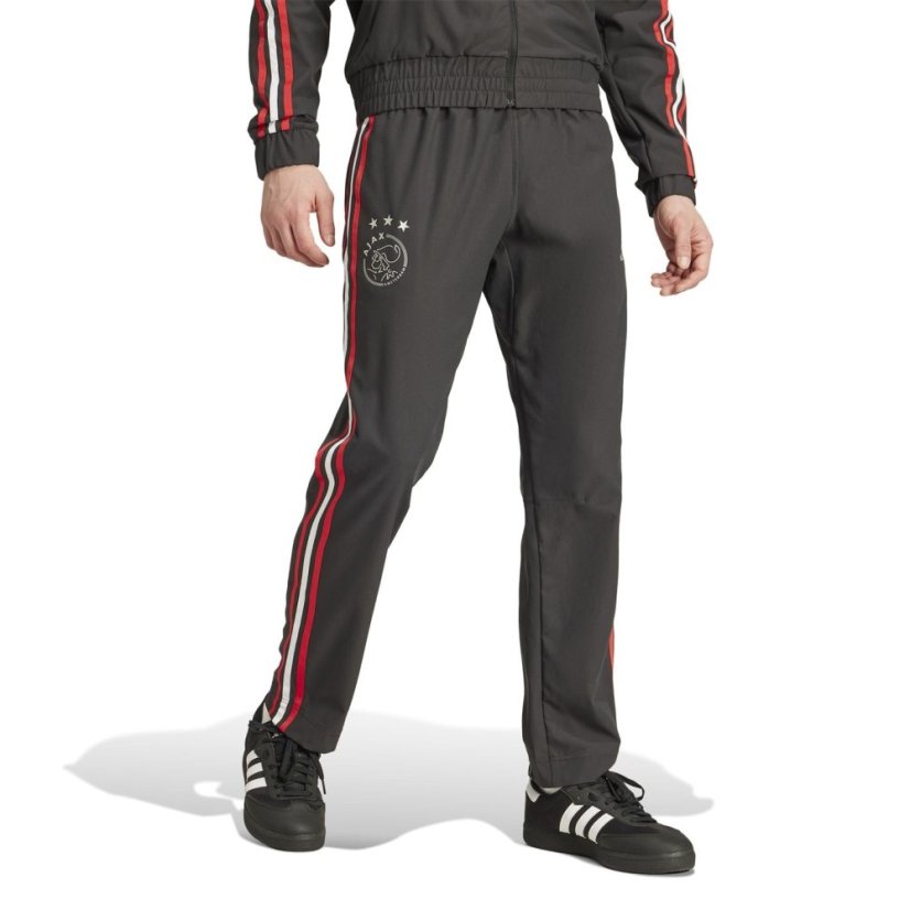 adidas Ajax Amsterdam Tracksuit Bottoms Adults Blk/Red/Wht