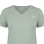 Slazenger Ladies V Neck Tee Shirt Moss Green