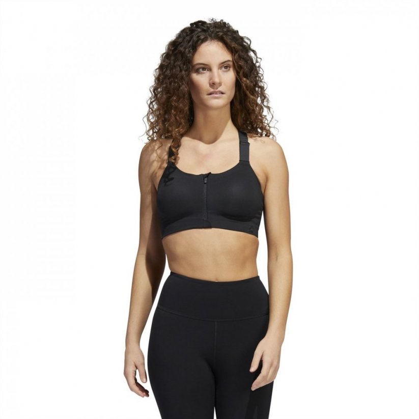 adidas Tlrd Impact Luxe Training High Support Zip Bra Black/White