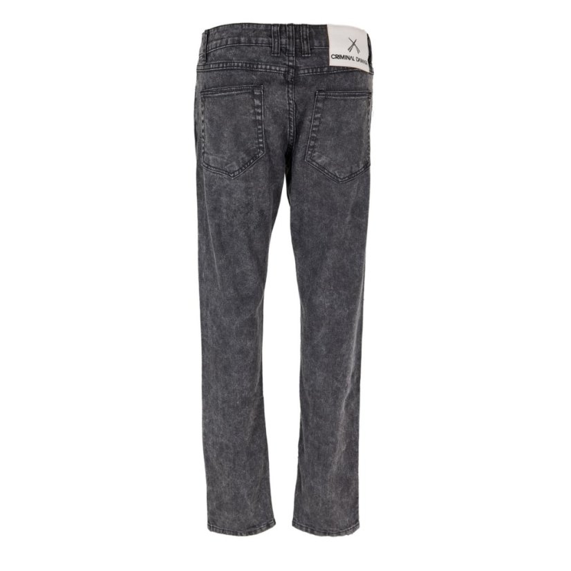 Criminal Damage Men's Sos Skinny Jeans Acid Grey