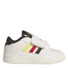 adidas Kids' Rapid Court Low-Top Trainers Off White/Core
