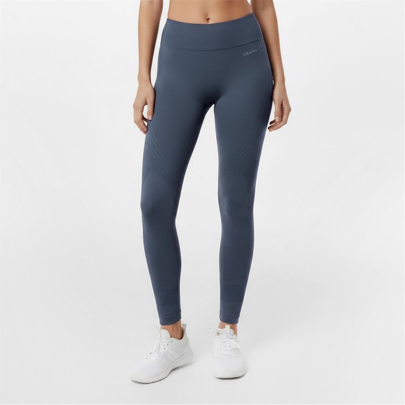 USA Pro Core High Rise Seamless Tights Womens Shark Grey