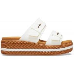 Crocs Women's Brooklyn Woven Buckle Clogs Chalk