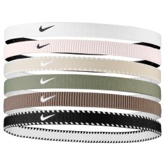 Nike Flex Headbands (6 Pack) Wht/Army/Black