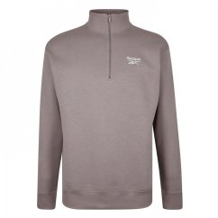 Reebok Quarter Zip Sweater Boulder Grey