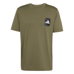 adidas Graphic Logo pánske tričko Olive Str Camo