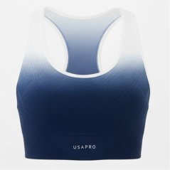 USA Pro Seamless Ombre Sports Bra Navy/White