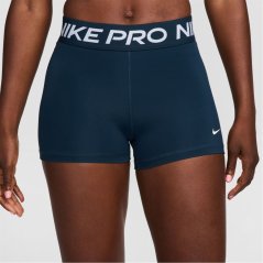 Nike Pro Three Inch Shorts Womens Armory Navy