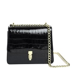 Miso Croc-effect Crossbody Bag Womens Black