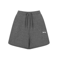 Slazenger Fleece Interlock Shorts Womens Charcoal