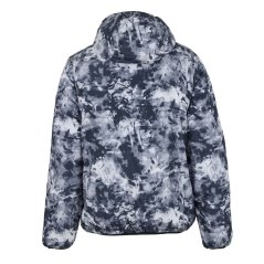 Reebok Men's Revers Reversible Heavyweight Puffer Jacket Black Print