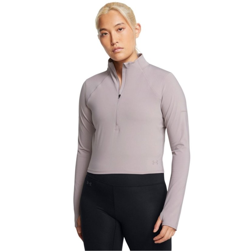 Under Armour Women's Launch Elite Half-Zip Long-Sleeve Performance Top Grey