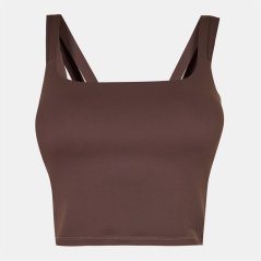 USA Pro Womens Strappy Performance Gym Vest Espresso