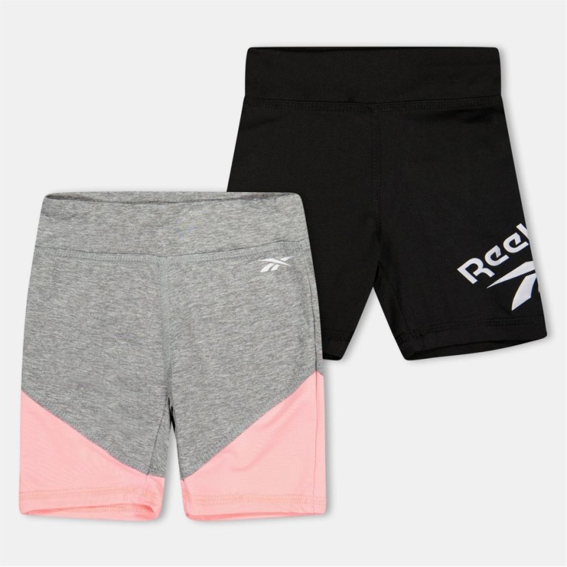 Reebok Kids' Black Fleece Jogger Shorts Silver