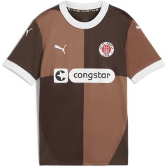 Puma St Pauli Home Shirt 2024 2025 Juniors Brown