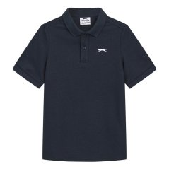 Slazenger Plain Polo Shirt Junior Navy