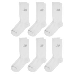 New Balance 6 Pack Crew Socks White