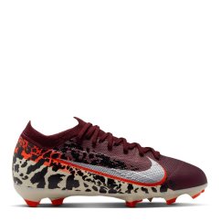 Nike Mercurial Vapor 16 Pro Juniors Firm Ground Football Boots Burgundy/Print
