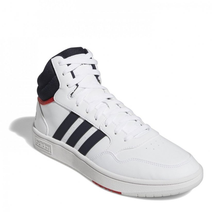 adidas adidas Hoops 3.0 Mid Classic Vintage Shoes Mens White/Nvy/Red