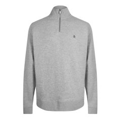Original Penguin Quarter Zip Jumper Heather
