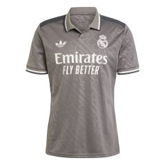 adidas Real Madrid Third Shirt 2024 2025 Adults Grey