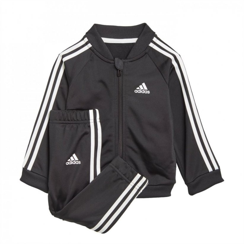 adidas Three Stripes Tricot Toddlers Tracksuit Black/White