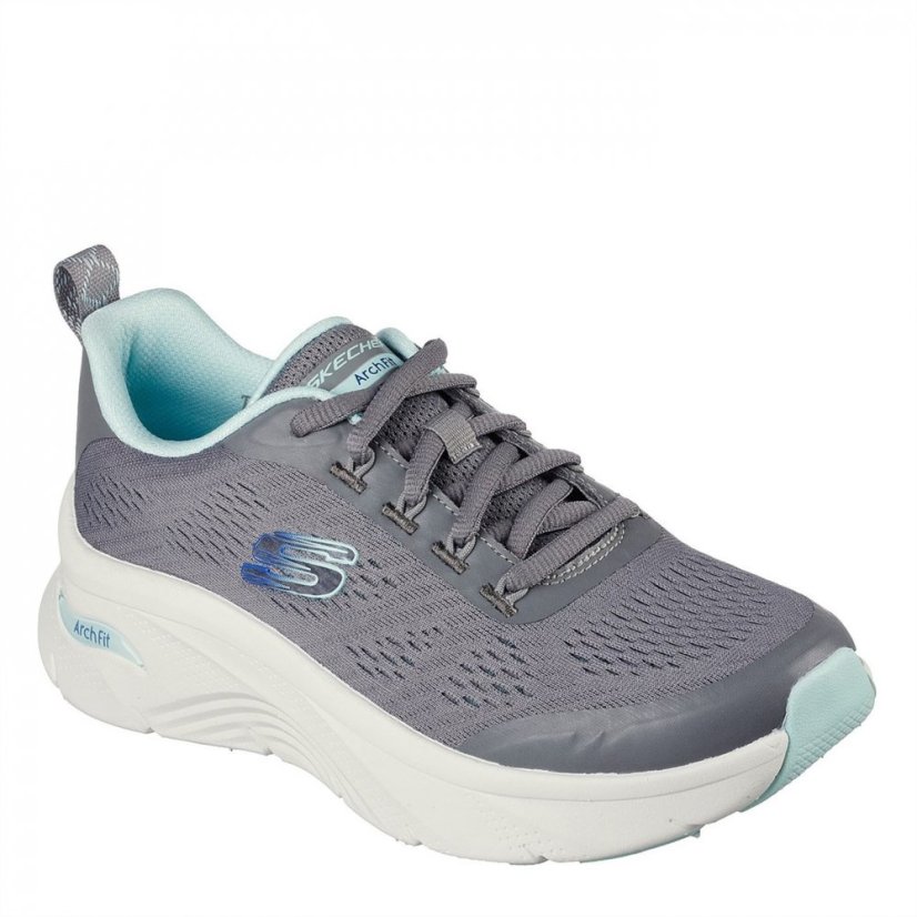 Skechers Arch Fit D Lux Training Shoes Girls Grey/Blue