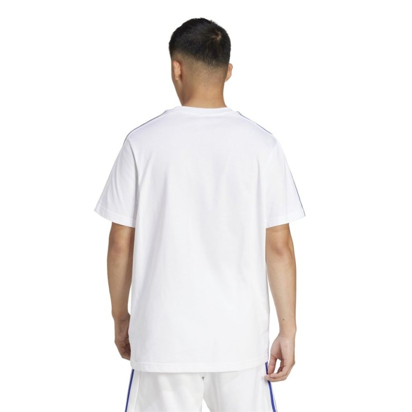 adidas France Essentials 3-Stripes pánske tričko White