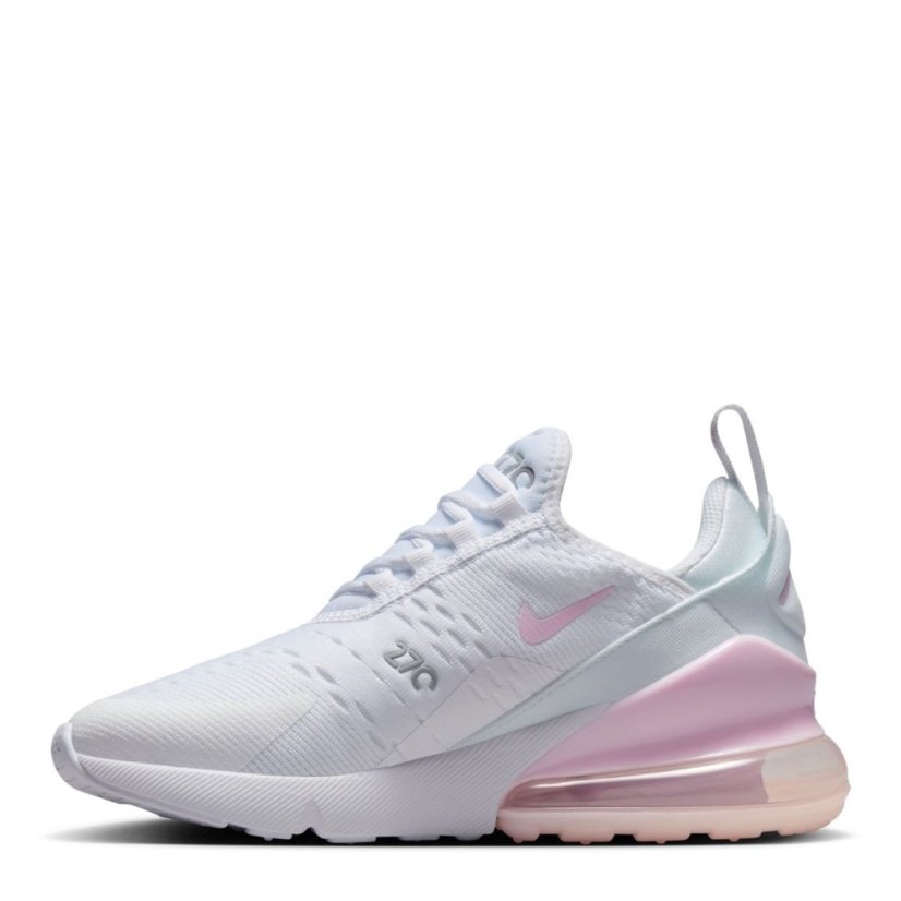 Nike Air Max 270 Big Kids' Shoes White/Pink Foam
