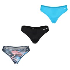 Reebok 3-Pack Aggie Thongs Blk/Abstr/Aqua