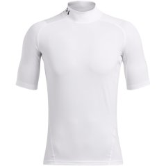 Under Armour Armour Ua Hg Comp Mock Ss Baselayer Top Mens White