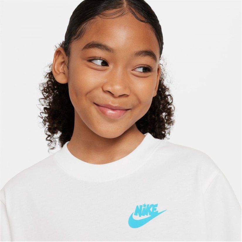 Nike Sportswear Big Kids' (Girls') Boxy T-Shirt White/Red