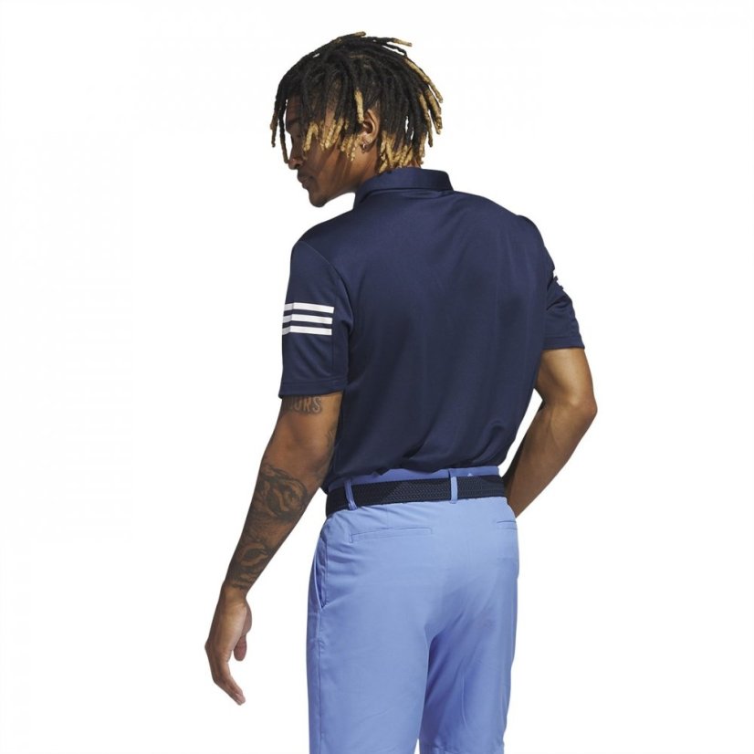 adidas 3 Stripe pánske polo tričko Navy - Veľkosť: L