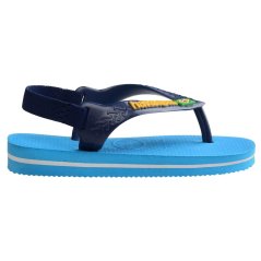 Havaianas Hav. Baby Brasil Logo Ii Turquoise/ Flip Flops Unisex Kids Dark Black