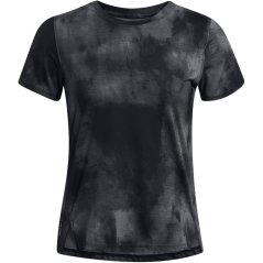 Under Armour Women's Launch Elite Printed Short-Sleeve Performance Top Black