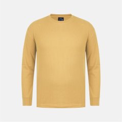 Fabric Regular Fit Waffle T-Shirt Gold