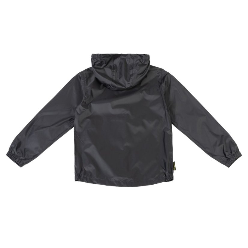 Gelert Unisex Kids Packaway Hooded Long Sleeve Waterproof Jacket Black