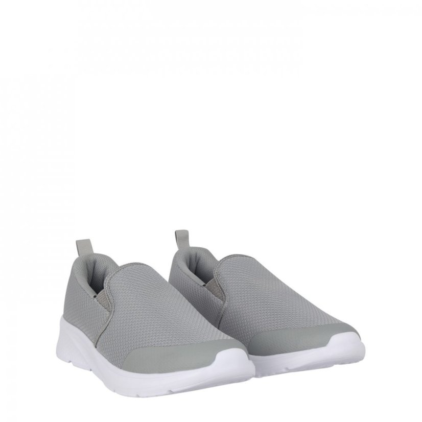 Slazenger Zeal Mens Slip On Shoes Grey/White