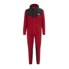 Lonsdale Mens Tracksuit Dark Red/Grey