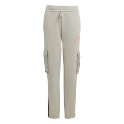 adidas Utility Fleece Cargo Joggers Juniors Grey/Coral